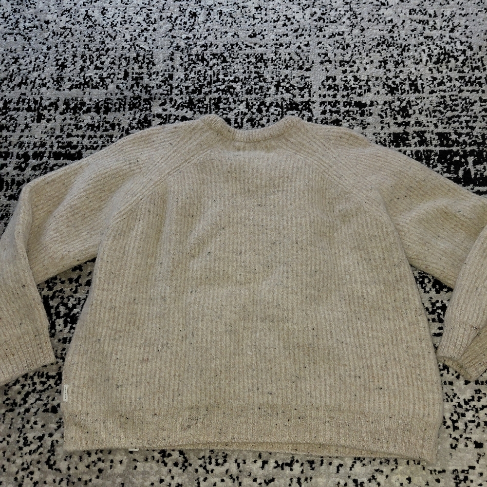 Peregrine British Wool Ford Crew Jumper oatmeal M - Picture 15 of 16